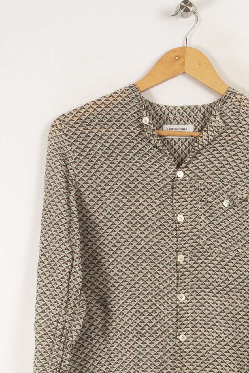 Chemise en soie légère à motif - Taille XS/34