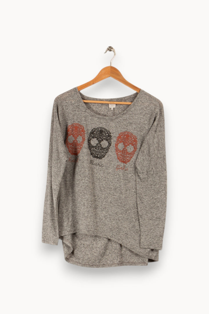 T-shirt à manches longues gris - Taille M/38