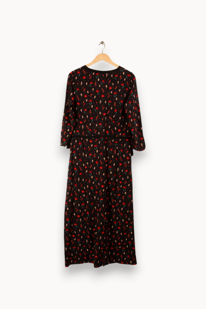 Robe noire à motifs - Taille M/38