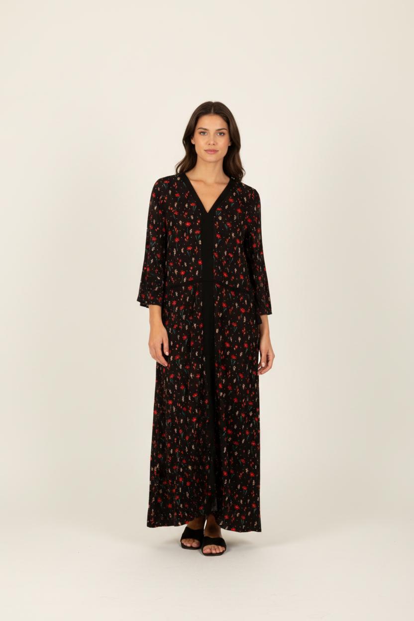 Robe noire à motifs - Taille M/38