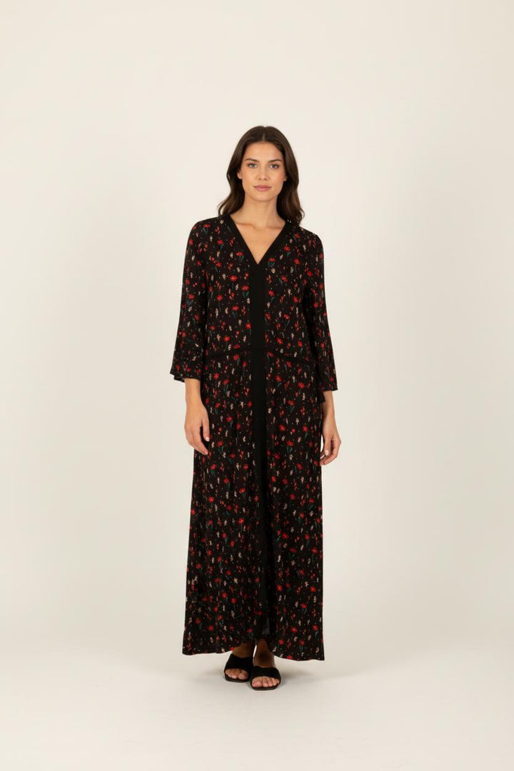 Robe noire à motifs - Taille M/38