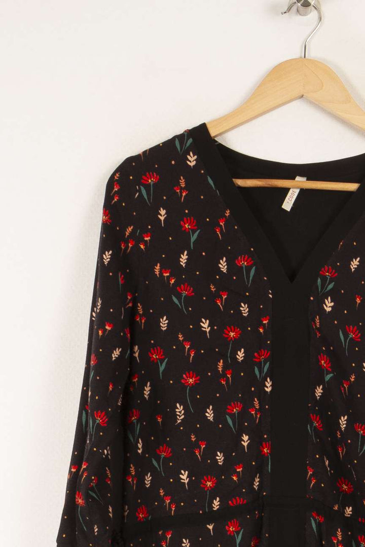 Robe noire à motifs - Taille M/38