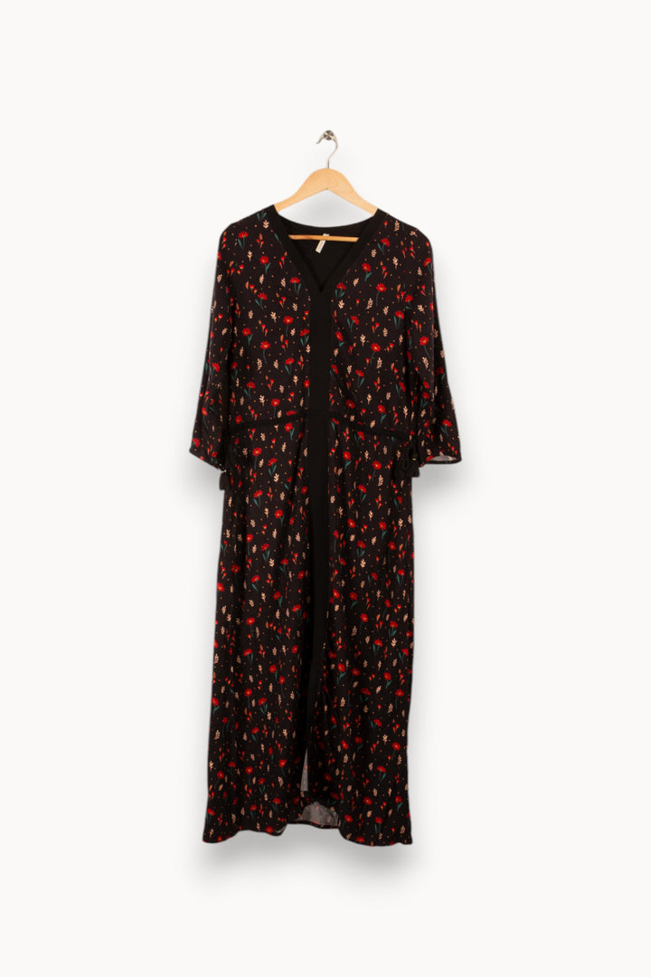 Robe noire à motifs - Taille M/38