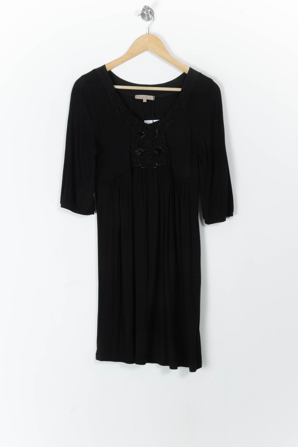 Robe Midi Noire - Taille S/36 de la marque Sandro | PARAD20134 - Vendu par Paradigme - Image 2
