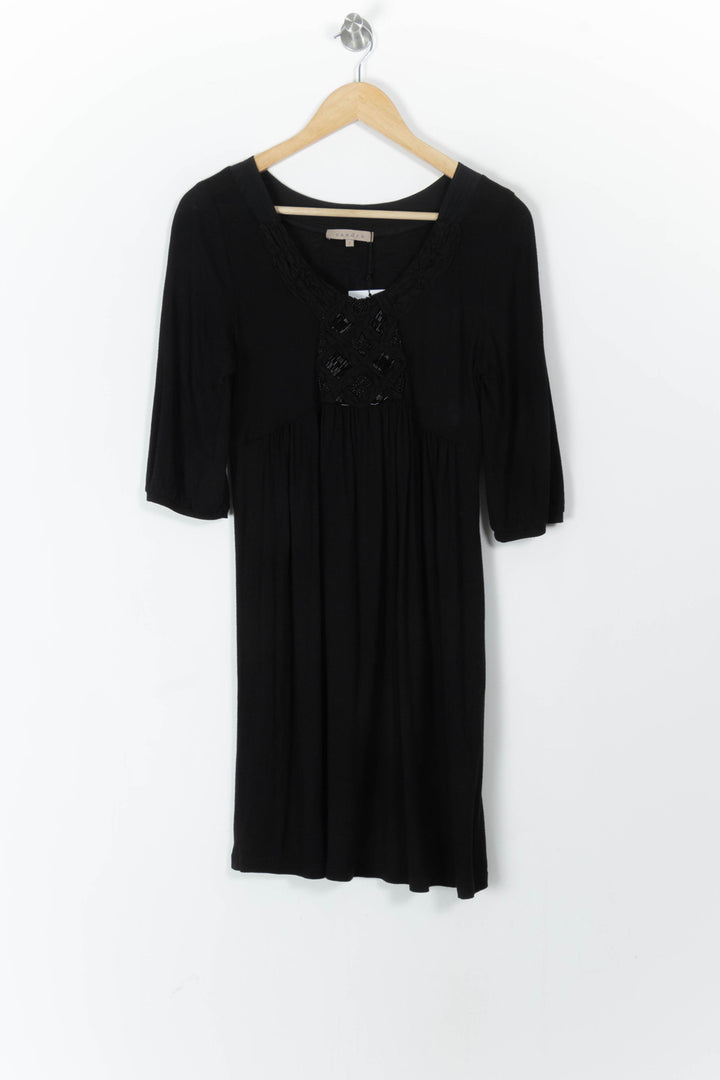 Robe Midi Noire - Taille S/36 de la marque Sandro | PARAD20134 - Vendu par Paradigme - Image 2