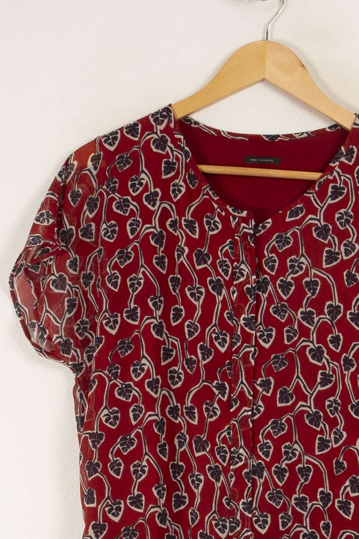 Robe rouge à motifs - Taille M/38