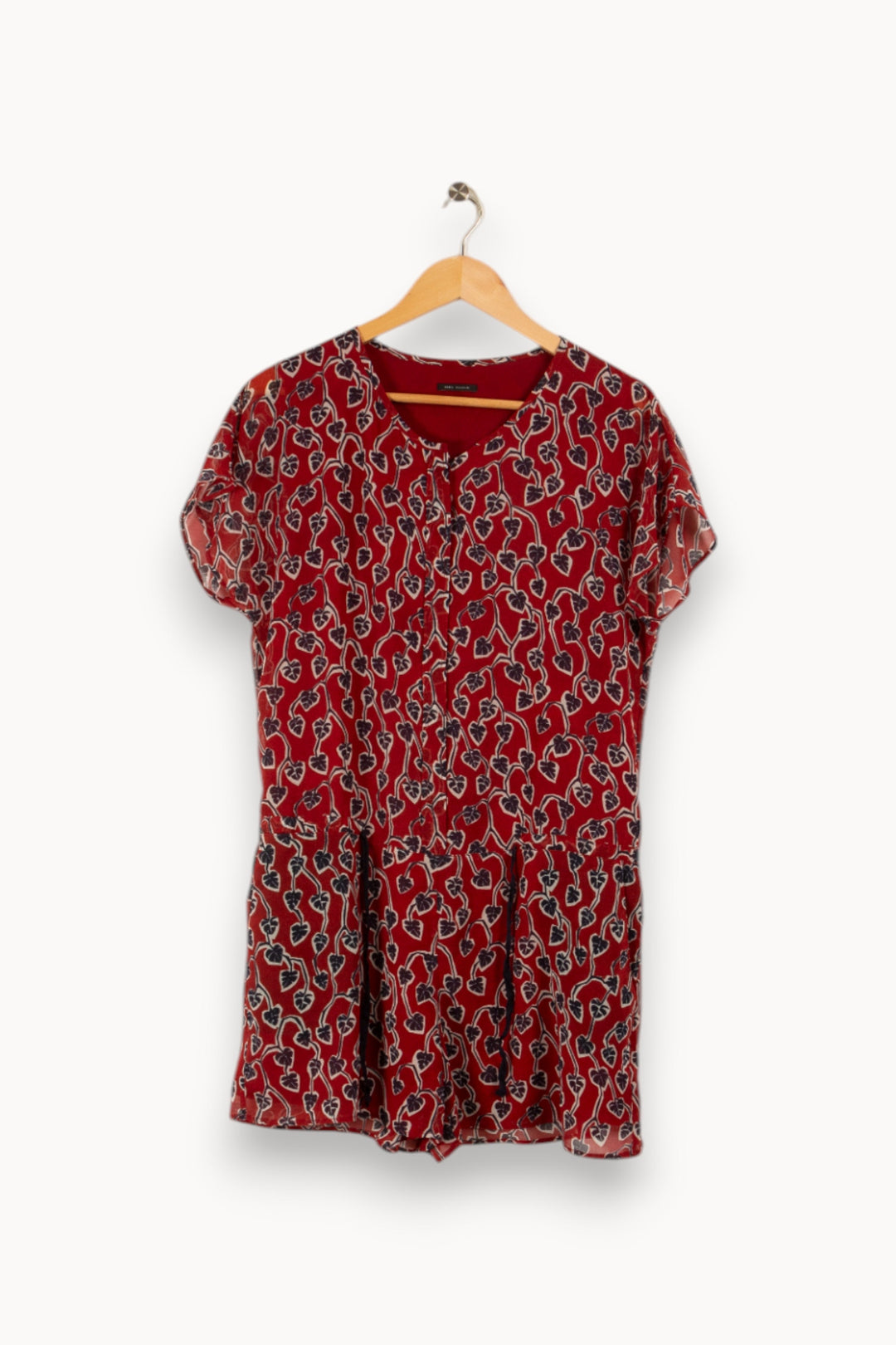 Robe rouge à motifs - Taille M/38