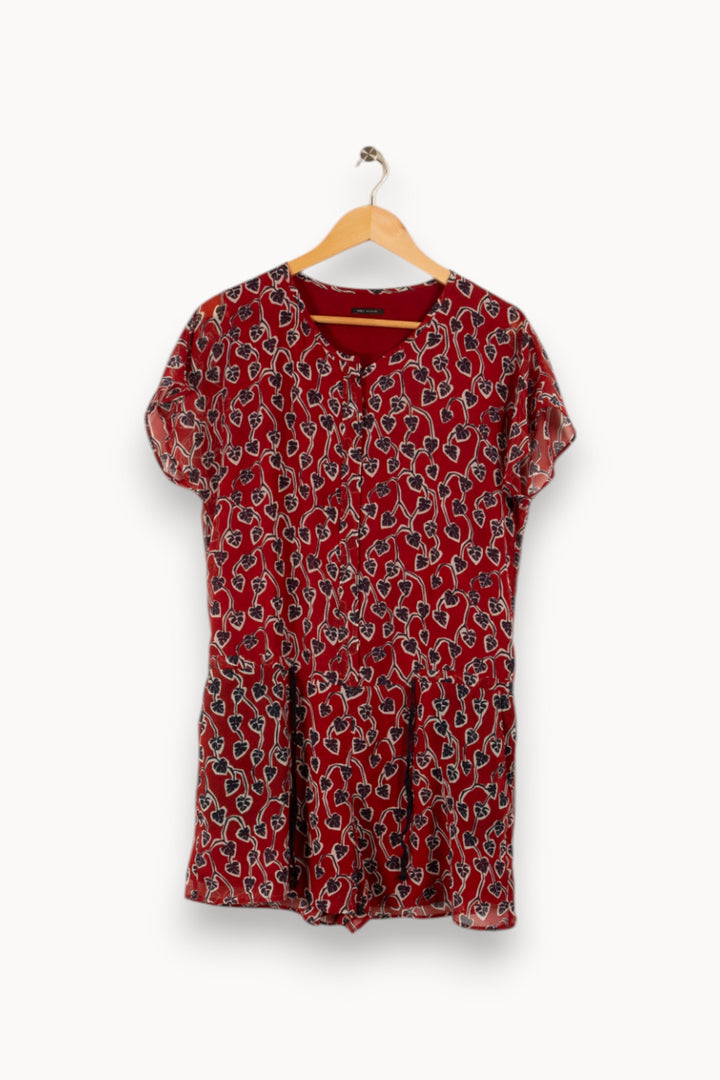 Robe rouge à motifs - Taille M/38