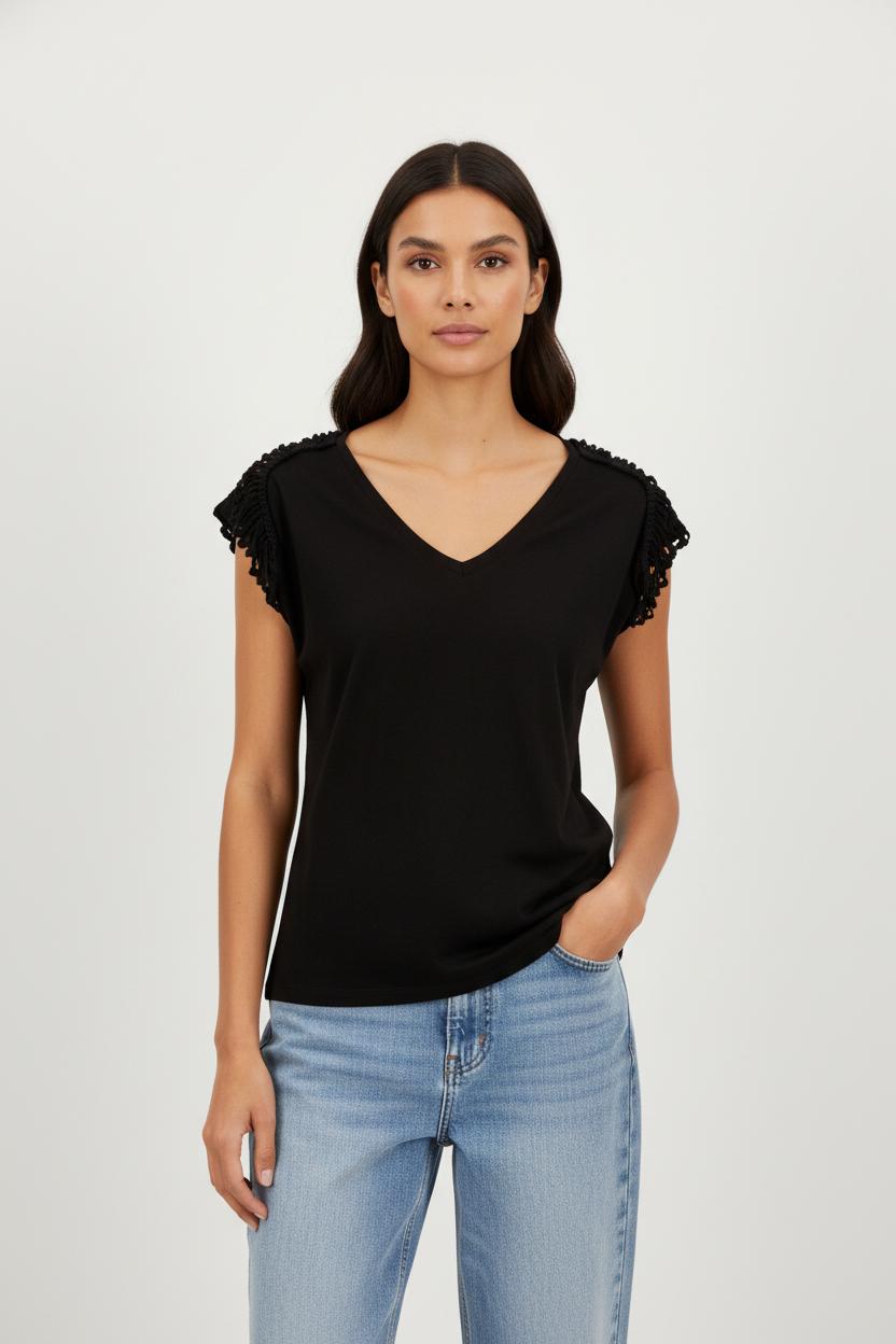 T-shirt noir - Taille XS/34