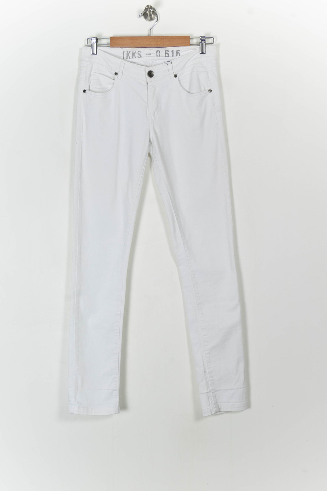 Jean Skinny Blanc - Taille L/40 de la marque IKKS | PARAD20182 - Vendu par Paradigme - Image 2
