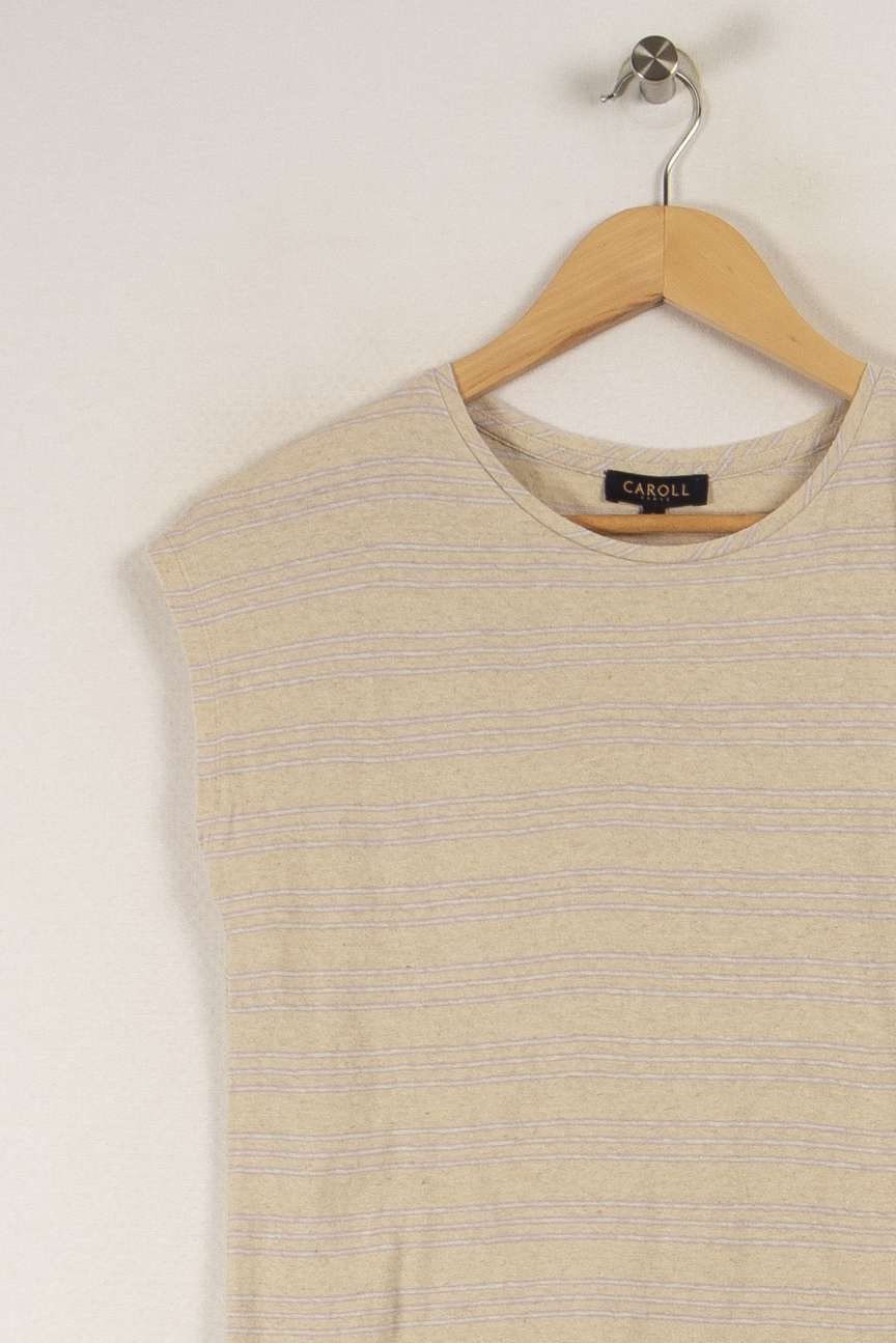 T-shirt beige - Taille S/36