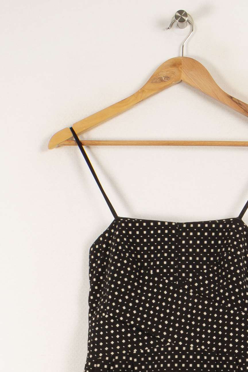 Robe noire à carreaux blancs - Taille S/36