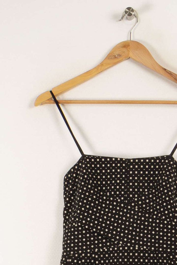 Robe noire à carreaux blancs - Taille S/36