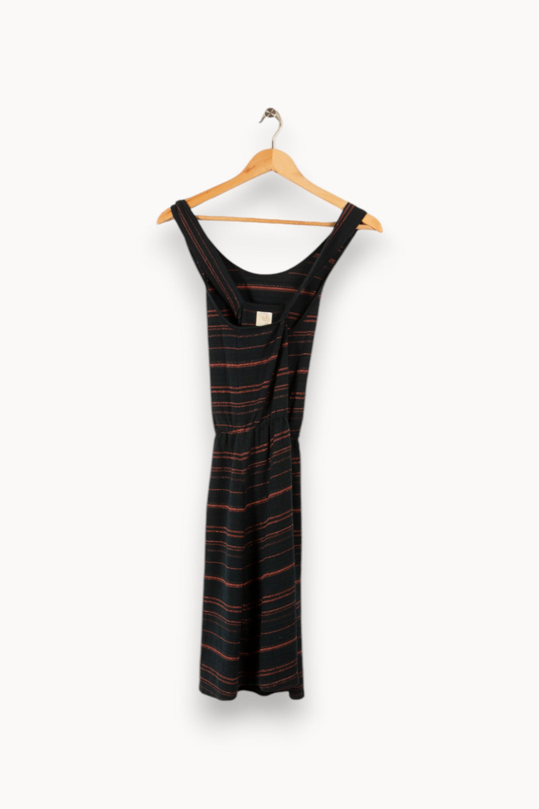 Robe verte foncée rayée - Taille S/36