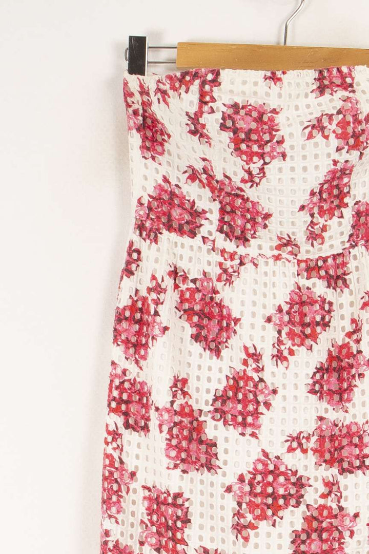 Robe blanche et rose - Taille S/36