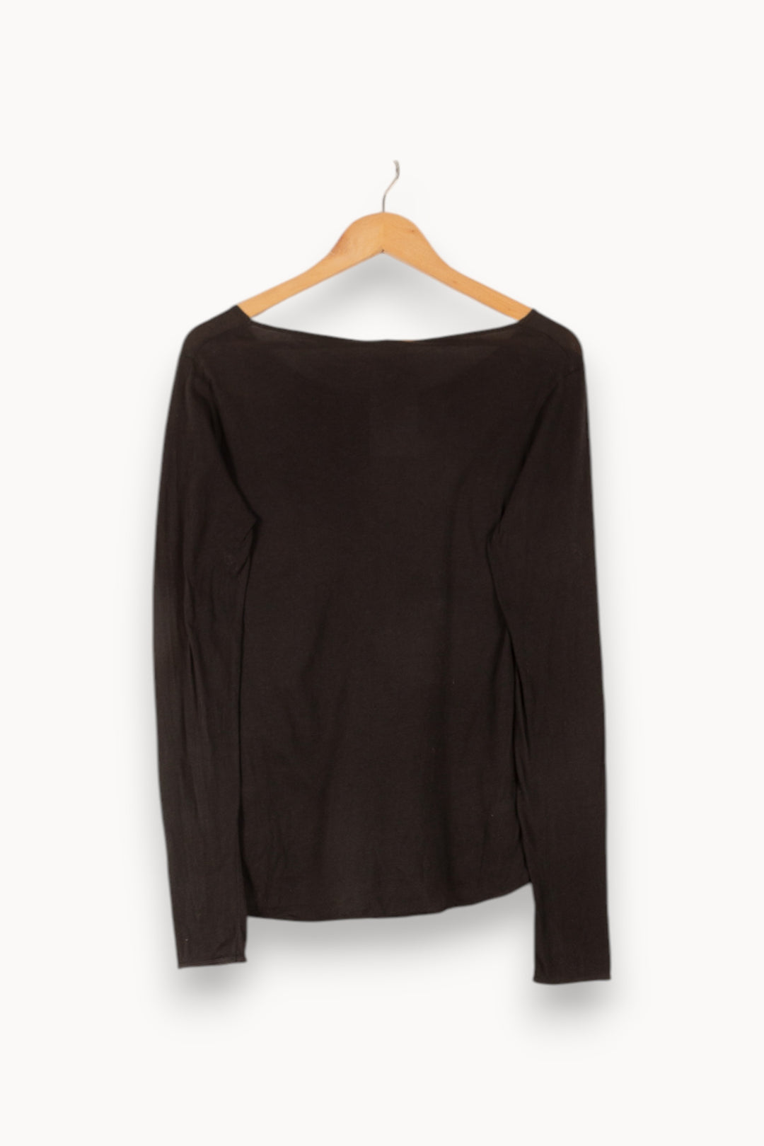 T-shirt Manches Longues Noir - Taille S/36 de la marque American Vintage | PARAD20372 - Vendu par Paradigme - Image 4