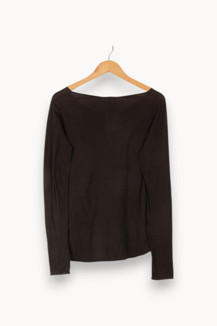 T-shirt Manches Longues Noir - Taille S/36 de la marque American Vintage | PARAD20372 - Vendu par Paradigme - Image 4