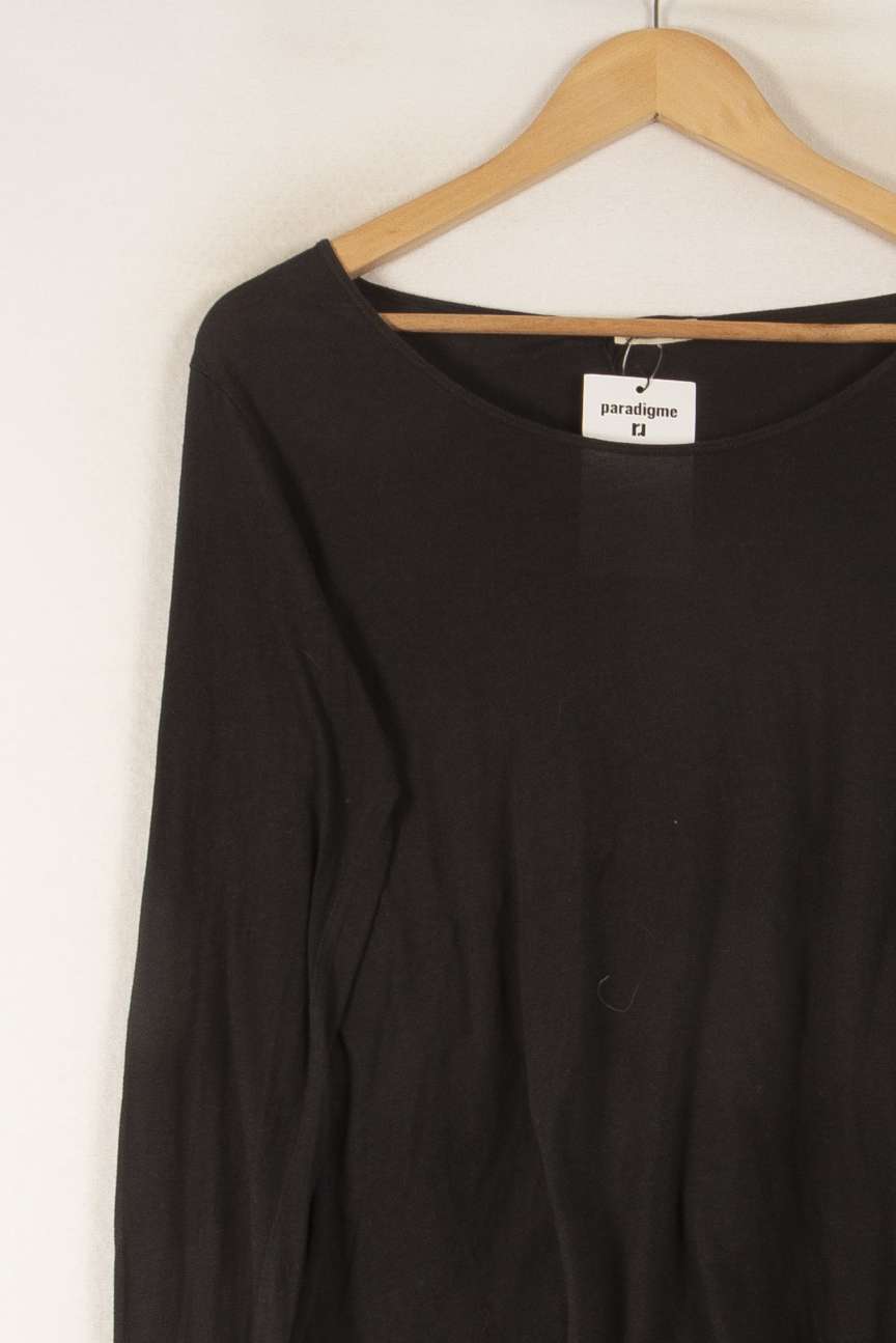 T-shirt Manches Longues Noir - Taille S/36 de la marque American Vintage | PARAD20372 - Vendu par Paradigme - Image 3