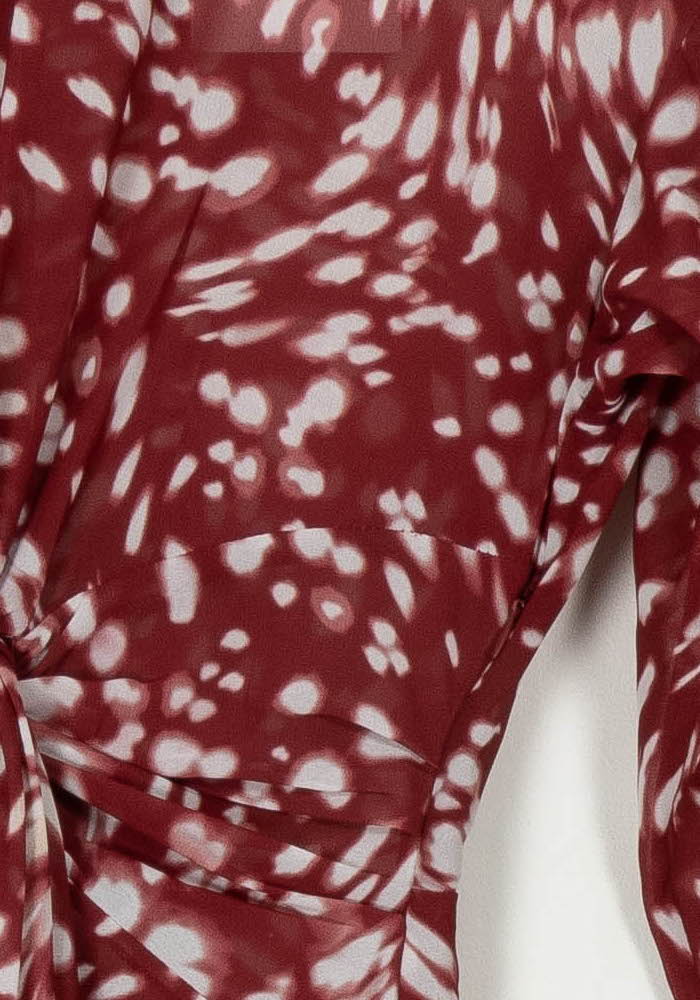 Robe Longue Bordeaux et Blanche - Taille S/36 de la marque Maje | PARAD20473 - Vendu par Paradigme - Image 3