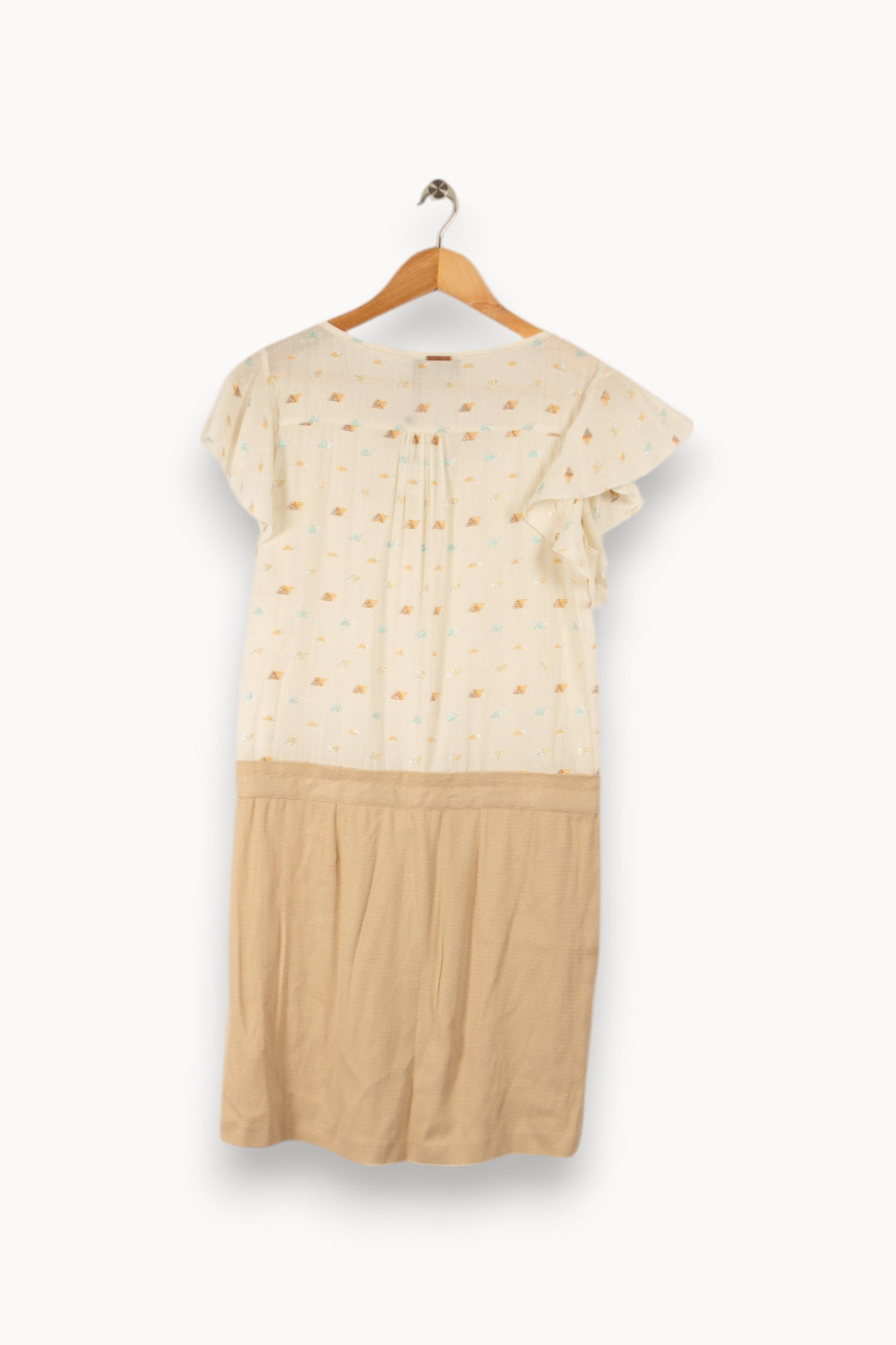 Robe beige et blanche - Taille M/38
