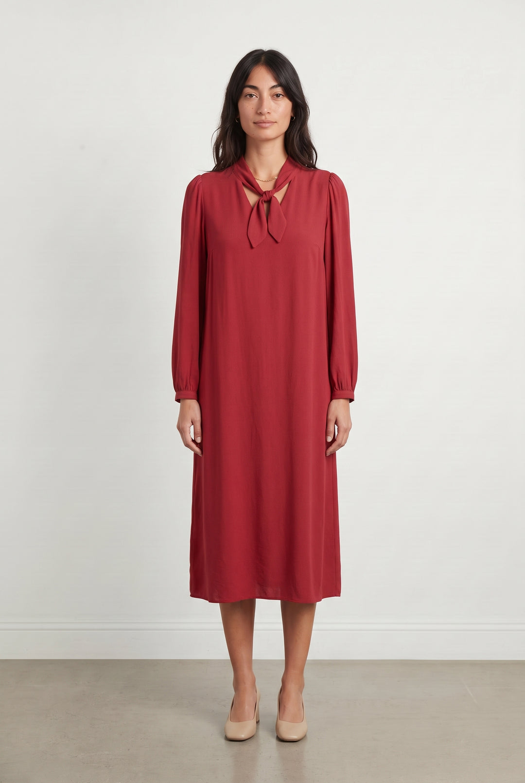 Robe Midi Rouge - Taille S/36 de la marque Tara Jarmon | PARAD20551 - Vendu par Paradigme - Image 1