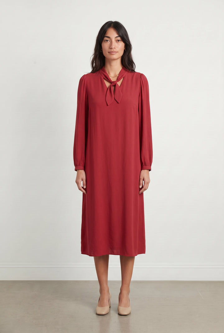 Robe Midi Rouge - Taille S/36 de la marque Tara Jarmon | PARAD20551 - Vendu par Paradigme - Image 1