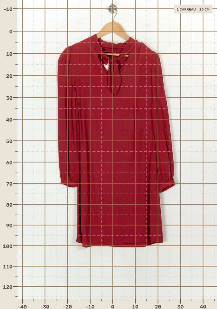 Robe Midi Rouge - Taille S/36 de la marque Tara Jarmon | PARAD20551 - Vendu par Paradigme - Image 4