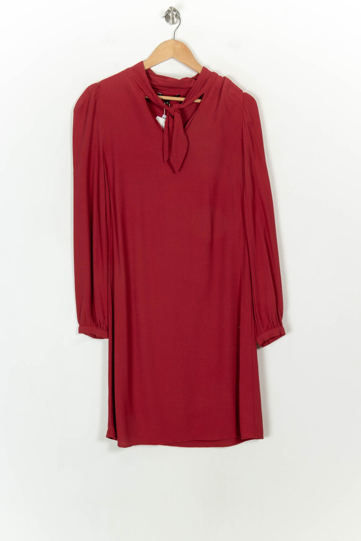 Robe Midi Rouge - Taille S/36 de la marque Tara Jarmon | PARAD20551 - Vendu par Paradigme - Image 2