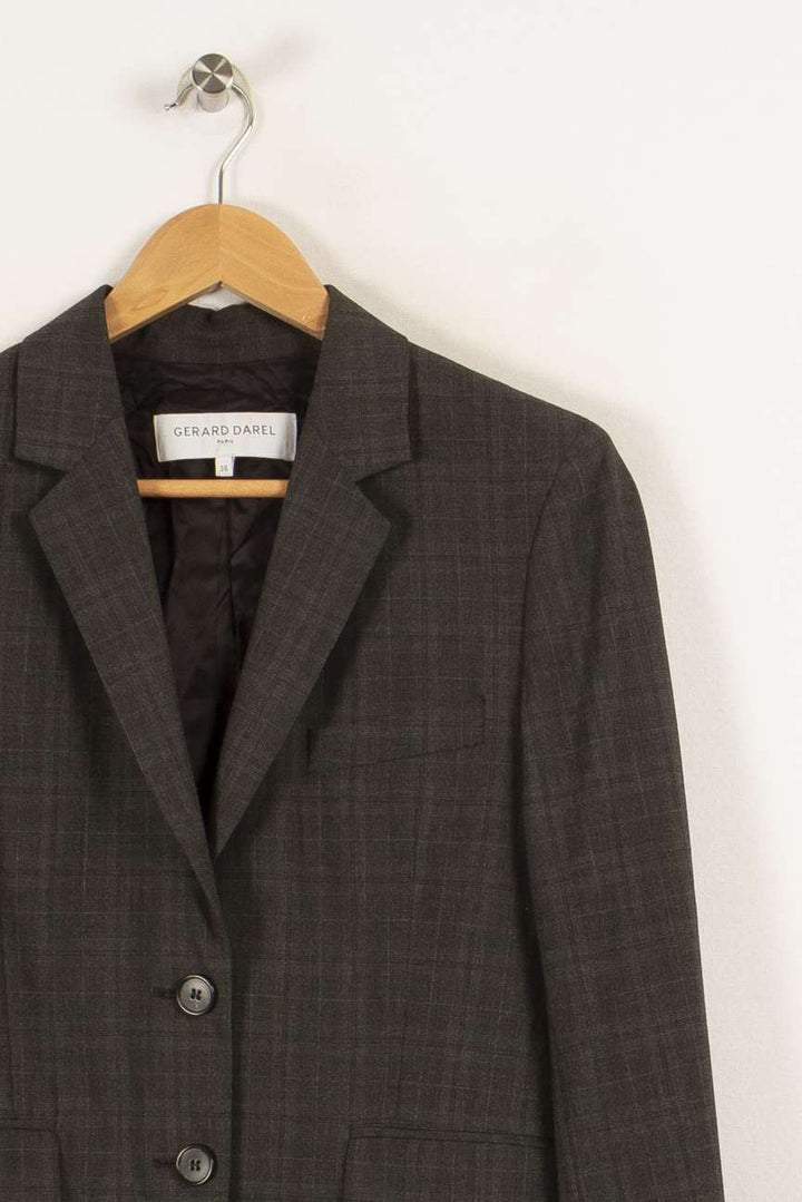 Veste grise à carreaux - Taille S/36