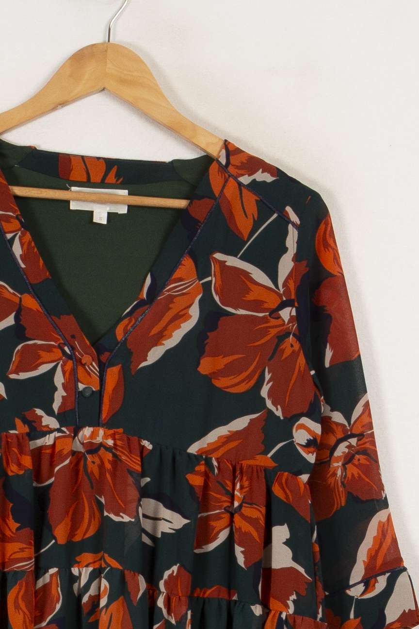Robe verte à motifs - Taille S/36