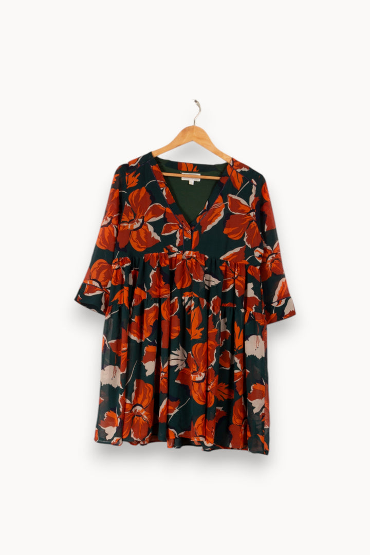 Robe verte à motifs - Taille S/36