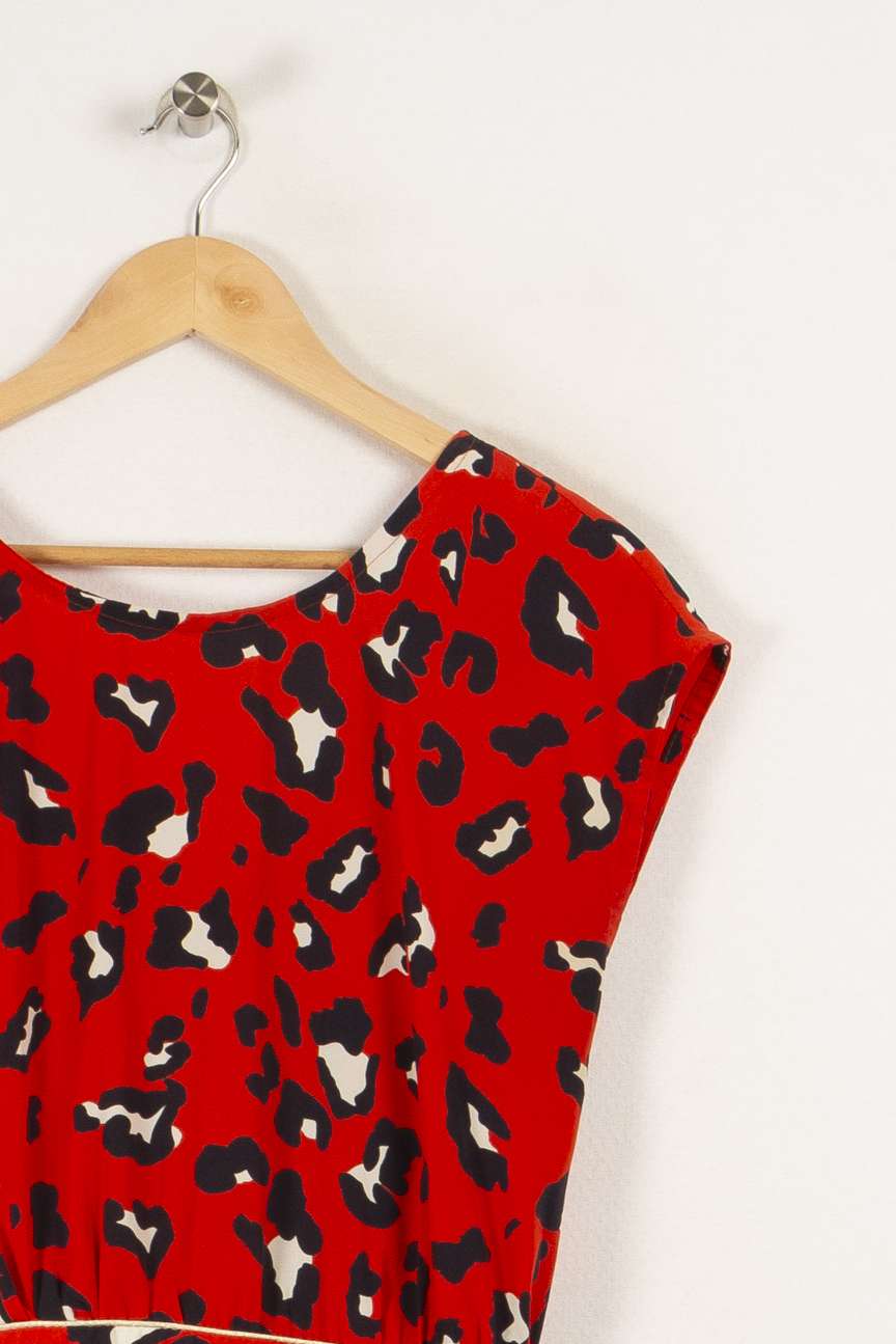 Robe rouge à motifs - Taille M/38