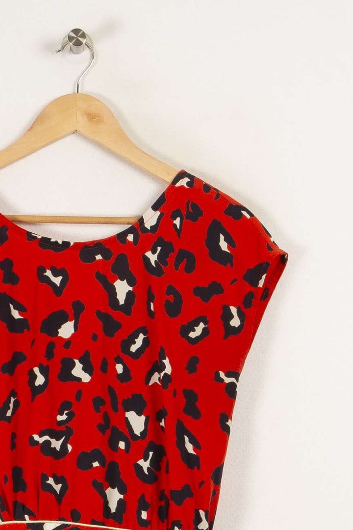 Robe rouge à motifs - Taille M/38