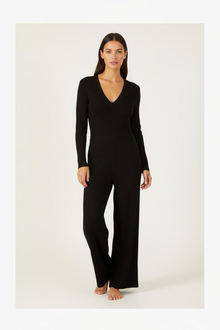 Combinaison côtelée noire - Taille M/38