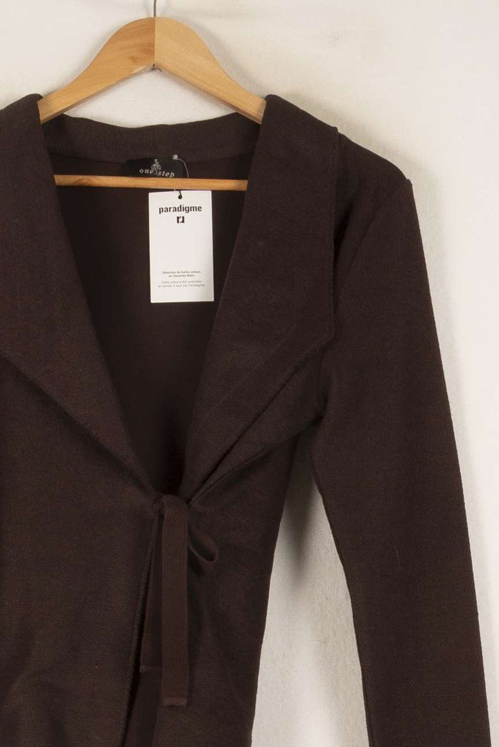 Cardigan Marron - Taille L/40 de la marque One Step | PARAD20670 - Vendu par Paradigme - Image 3