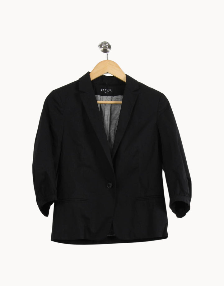 Blazer Noir - Taille S/36 de la marque Caroll | PARAD20697 - Vendu par Paradigme - Image 2