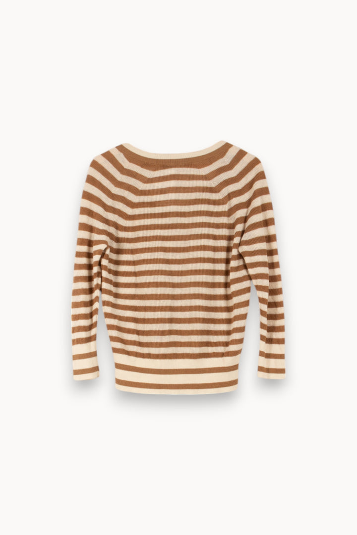 Pull Rayé Beige et Marron - Taille S/36 de la marque Comptoir des Cotonniers | PARAD20699 - Vendu par Paradigme - Image 4