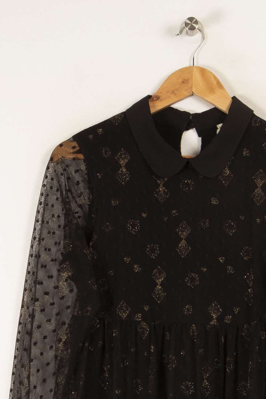 Robe noire avec détails - Taille M/38