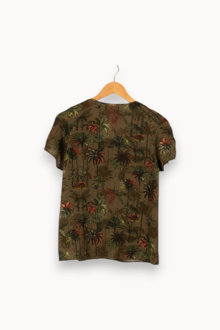 Top vert à motifs - Taille S/36