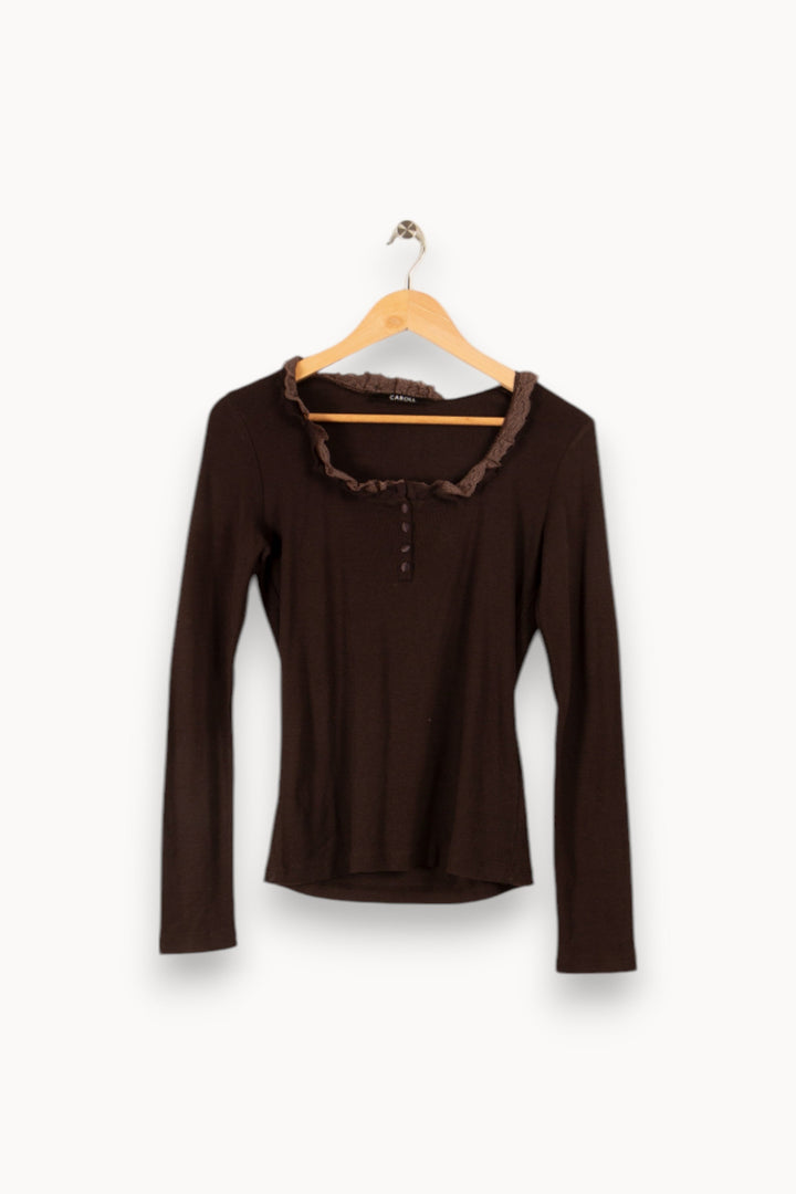 T-shirt manches longues marron - Taille L/40
