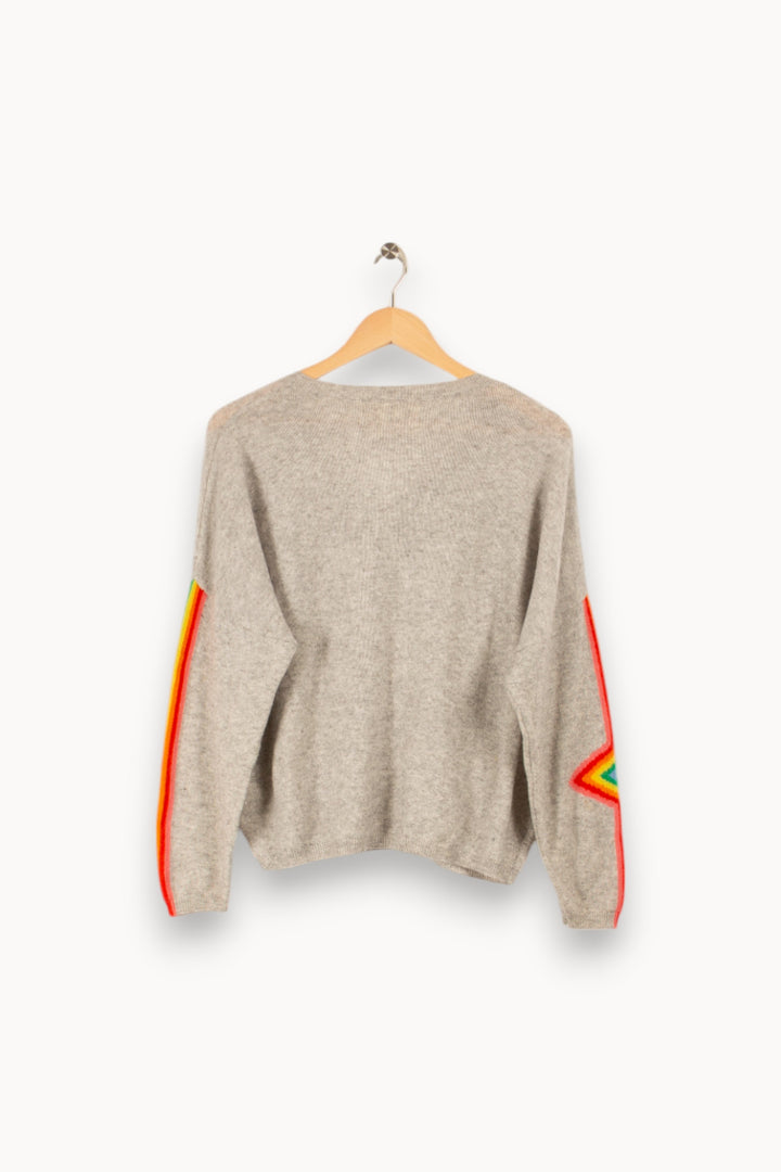 Pull gris avec détails - Taille S/36