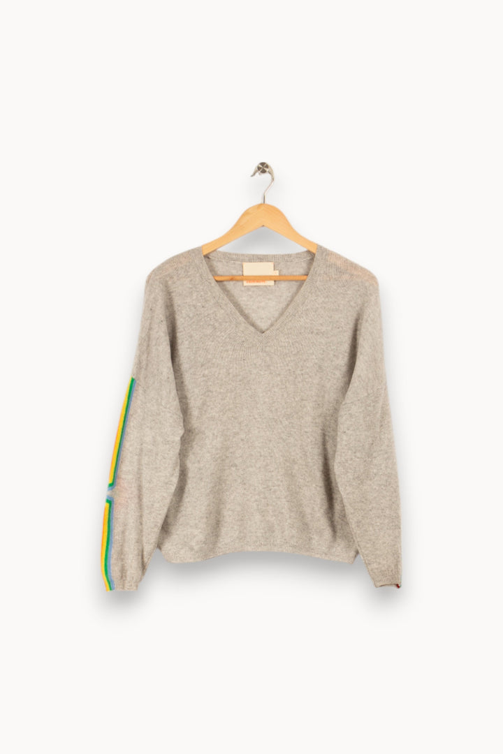 Pull gris avec détails - Taille S/36