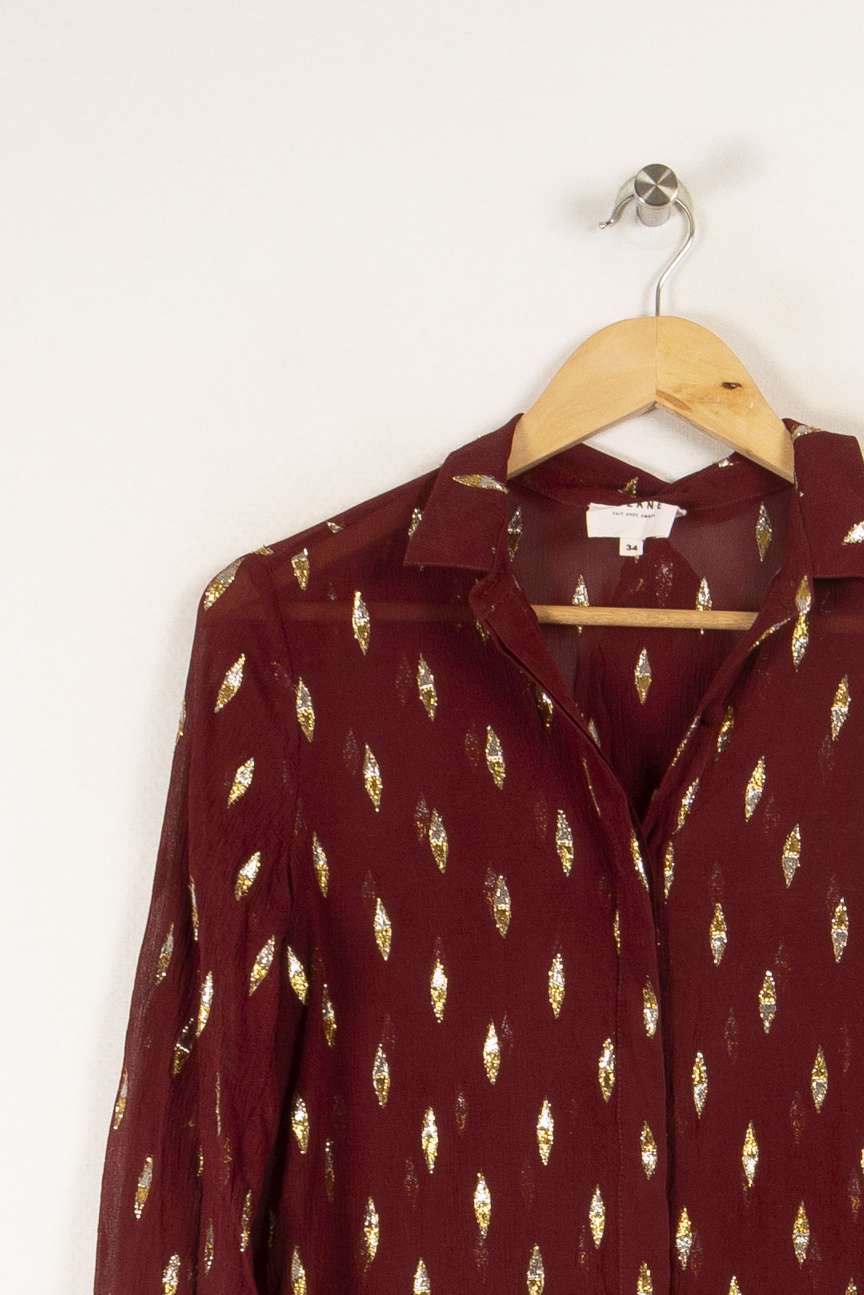 Blouse bordeaux - Taille XS/34