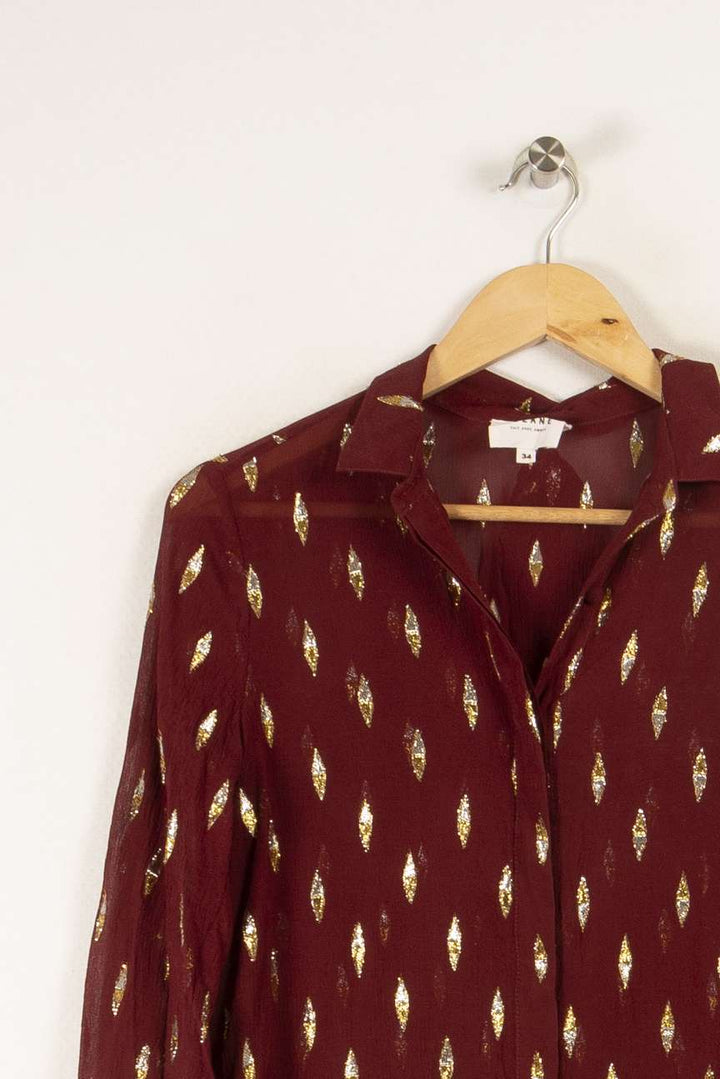 Blouse bordeaux - Taille XS/34