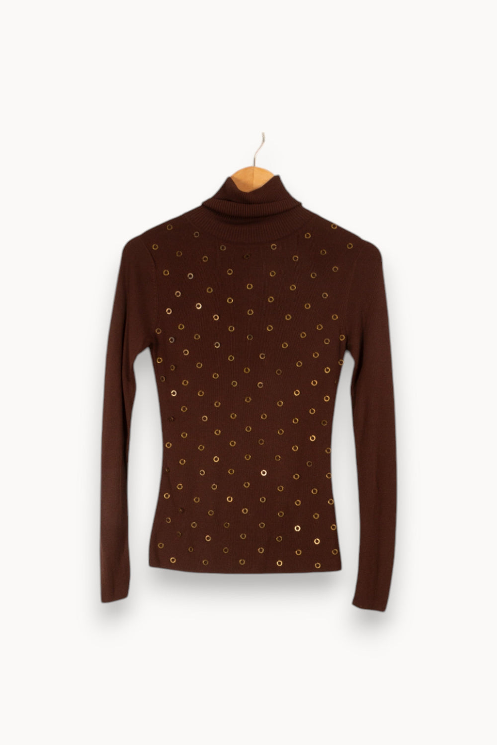 Pull marron avec détails - Taille S/36