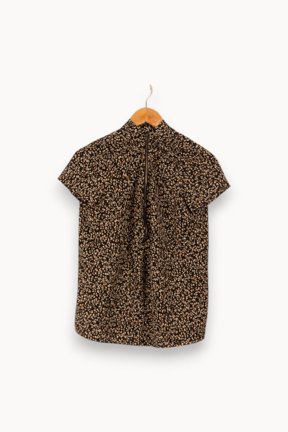 Top noir à motifs - Taille M/38