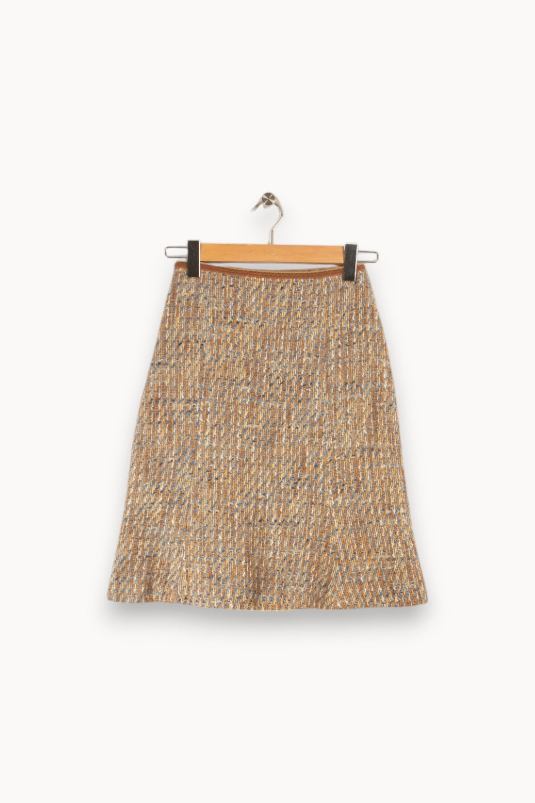 Jupe en tweed marron et bleu - Taille S/36