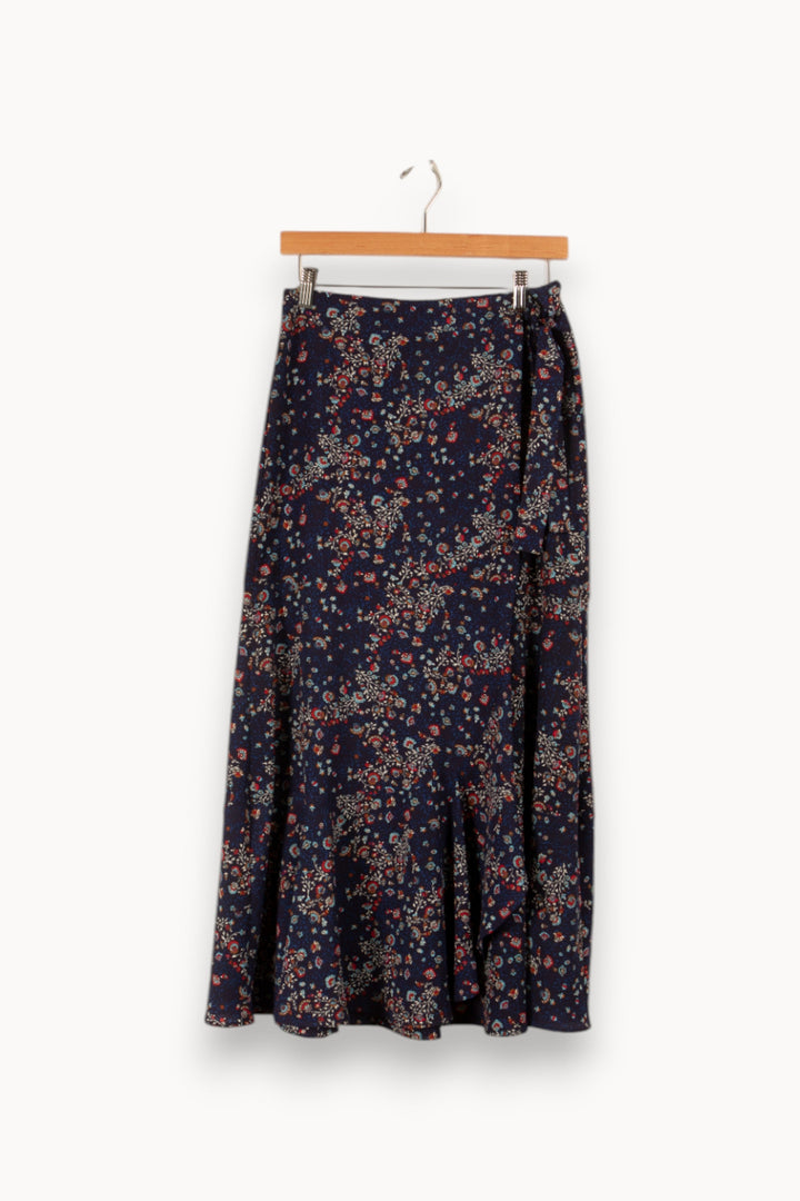 Jupe longue bleue à motifs - Taille M/38