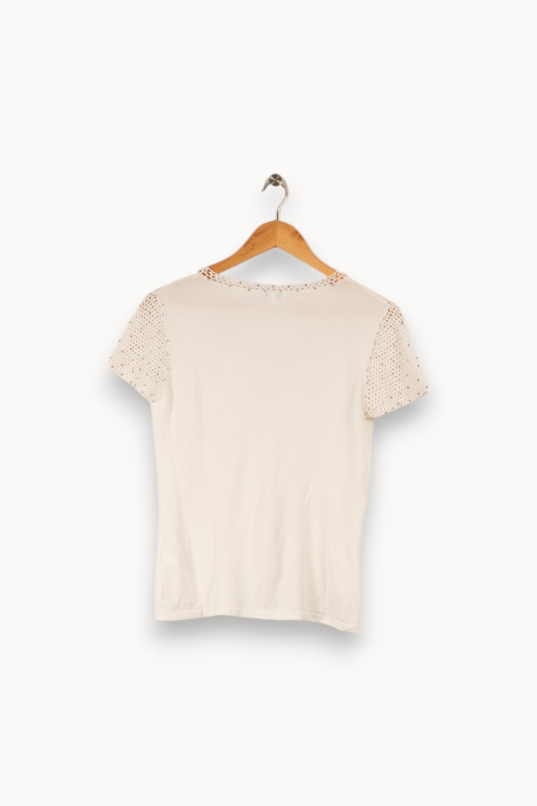 T-shirt blanc avec détails - Taille XL/42