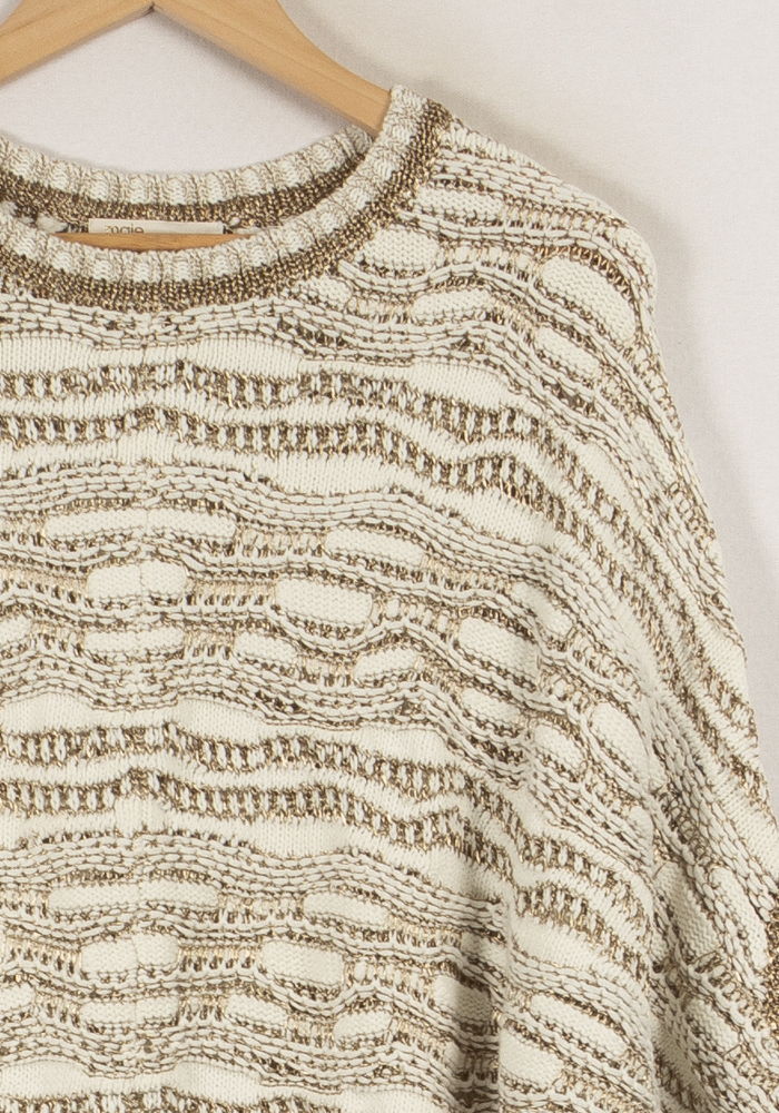 Pull Beige et Blanc - Taille T.U. de la marque Maje | PARAD20901 - Vendu par Paradigme - Image 3